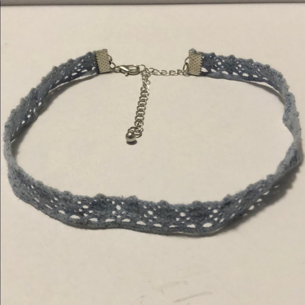 Light Blue Lace Choker